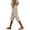 Z80 Khaki-Capris Pants for Women, variant on Mifsaly Capris Pants for Women Elastic Waist Cotton Linen Cropped Pant Lightweight Relaxed Fit Summer Vacation Clothes with Pockets Khaki,S