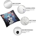 thumbnail image 6 of Acheng Sugar Skull Day of The Dead Dia de Los Muertos Art Throw Pillow Covers,Set of 2, Multicolor 24x24in, 6 of 7