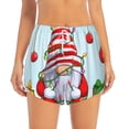thumbnail image 2 of Yiaed Funny Christmas Gnome Print Women's Running Shorts with Liner 3 Zipper Pockets Elastic Workout Athletic Gym Yoga Shorts-XX-Large, 2 of 7