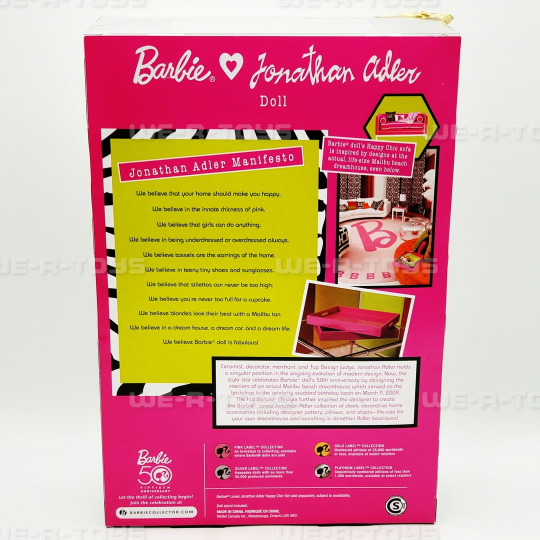 Mattel Barbie Collector 50th Anniversary Jonathan Adler Pink