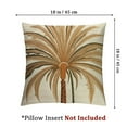FACANNAP Embroidered Throw Pillow Covers Brown Leaf Decorative