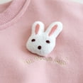 thumbnail image 6 of Ruyang Toddler Knit Sweater Long Sleeve Lined Warm Cute Bunny Crew Neck Pullover Tops Baby Girls Plain Fall Winter Clothes, 6 of 9