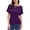 Dark Purple, variant on Weardear Womens Ruched Tops Dolman Short Sleeve Shirts Casual T Shirts Boat Neck Summer Off Shoulder Batwing Tops