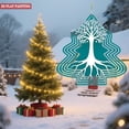 thumbnail image 3 of Stylish Metal Hanging Christmas Tree Wind Spinner - Artistic Garden Decoration with Symmetrical Design & Layered Effect for Yard, 3 of 7