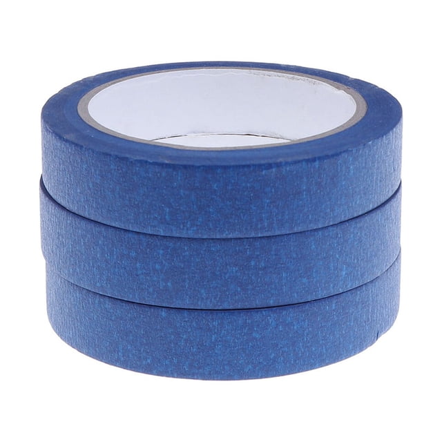 EeaseMX cintas de enmascarar de goma con separación de colores, portátiles, resistentes a altas temperaturas, adhesivas y texturizadas (azul)