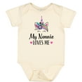 thumbnail image 3 of Inktastic My Nonnie Loves Me Unicorn Girls Baby Bodysuit, 3 of 5