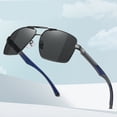 thumbnail image 2 of Men Polarized Sunglasses Metal Frame Large Double Beam Driving Sun Glasses TAC Lenses Fashion Eyewear Everyday, 2 of 4