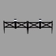 thumbnail image 3 of SUNJOY Garden Fence Solar Border Fencing with Waterproof LED Path Lights, Metal Lattice Fence Panel Outdoor Decorative Garden Fences(5PK), Brown, 3 of 18