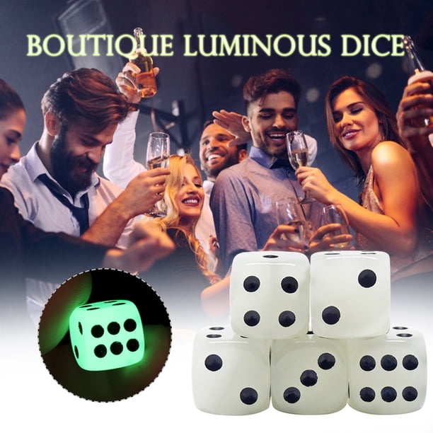 Juego de dados luminosos Ehuebsd 5 uds 14mm para KTV Club Bar suministros