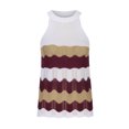 thumbnail image 5 of Women's Sleeveless Knitted Sweater Tank Tops Colorblock Round Neck Soft Comfy T Shirts Tanks Blouses for Women, 5 of 6