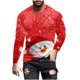 thumbnail image 2 of Blusas y camisas de manga larga y cuello redondo para hombre, informales, a la moda, con estampado navideño, cuello redondo, blusas de licra de manga larga para hombre., 2 of 5