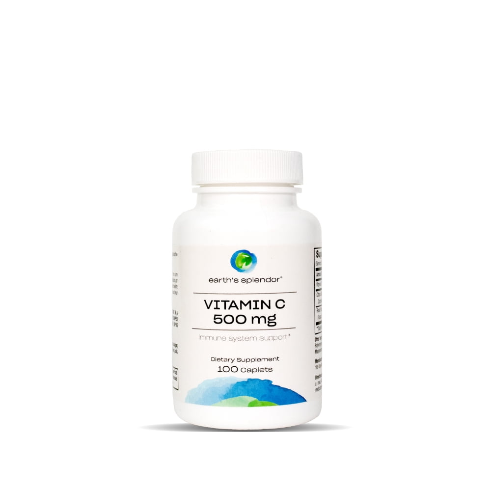 Earth's Splendor Vitamin C, Dietary Supplement, 500mg IU Tablets, 100 Count