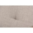 thumbnail image 5 of Baxton Studio Bianca Mid-Century Modern Walnut Wood Light Grey Fabric Tufted Lounge Chair, 5 of 7