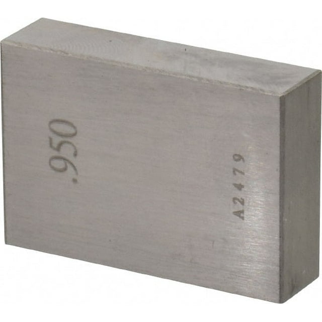 0.95" Rectangular Steel Gage Block Accuracy Grade 0, Includes NIST