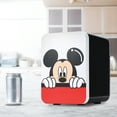 thumbnail image 3 of Disney Mickey Mouse Mini Fridge 4L 6 Can, Black Portable Beverage Cooler for Drinks, Skincare, Bedroom, Office, Gaming Setup, 3 of 7