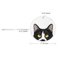 thumbnail image 3 of WIRESTER Large 3 inch Acrylic Ready to Hang Ornament, Hanging Ornaments for Christmas Tree Holidays Party Home Office Xmas Tree Decoration Gift - Animal Moustached Tuxedo Cat, 3 of 7