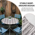 thumbnail image 2 of Black Stripe Round Tablecloth for 45-54 Inch Tables,Fitted Table Cover with Elastic Edge,Modern Abstract Vertical Stripes Beige Waterproof Outdoor Table Cloth Protector for Patio Garden Dinner Picnic, 2 of 9