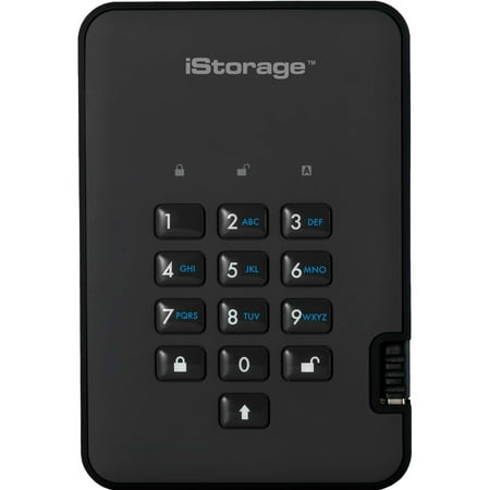 iStorage - diskAshur² 2TB External USB 3.2 Gen 1 Portable Secure SSD with Hardware Encryption - Black