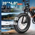 thumbnail image 3 of All Terrain Mountain Ebike, 750W motor, 20IN fat tires ,high performance 48V electric bicycle for Adults ,UL2849, 3 of 8