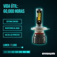 thumbnail image 2 of Luces Led para Auto - EVOLUM - Modelo Yellow 11,000 lúmenes - Resistencia al Agua - Haz de luz Perfecto (H4), 2 of 8