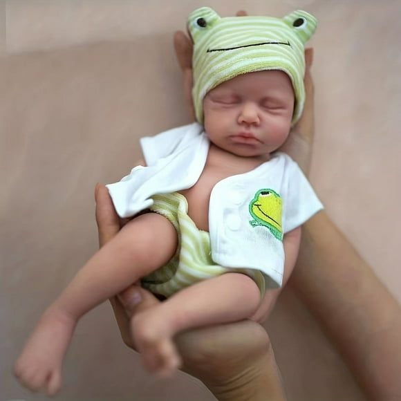 32cm 12.6inch Boy Full Body Silicone Bebe Reborn Doll Handmade Lifelike Newborn