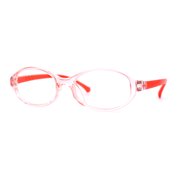 Kids Narrow Oval Plastic 100% Blue Light Flitering Computer Glasses Orange