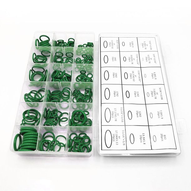 270pcs 18 tamaños HNBR O RINGS AIRE ACONDICIONADO COMPRESOR SELLO DE FRIGERANTE JShteea Para estrenar
