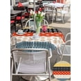 thumbnail image 4 of Modern Bohemian Outdoor Tablecloth - 54 Inch Round Dining Table Cover, Colorful Minimalist Abstract Paisley Boho Waterproof Outdoor Table Cloth with Umbrella Hole & Zipper for Picnic/Patio/Party, 4 of 7