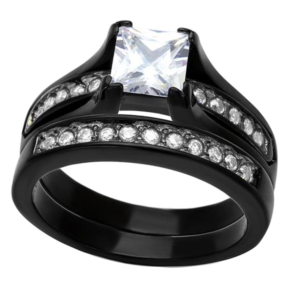FlameReflection Black Rhodium Plated Sterling Silver 1.24 Carat
