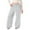 1#Grey, variant on Kiijoy Toddler Girls Wide Leg Sweatpants High Rise Drawstring Straight Pants, Sizes 4-5
