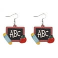 thumbnail image 2 of Wentin Reduced Earrings ABC Blackboard Earrings Wooden Earrings Teacher Student Gifts, 2 of 9