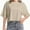 Khaki green, variant on Women's Oversized Workout Cropped T Shirts Crew Neck Short Sleeve Casual Loose Summer Crop Tee Tops