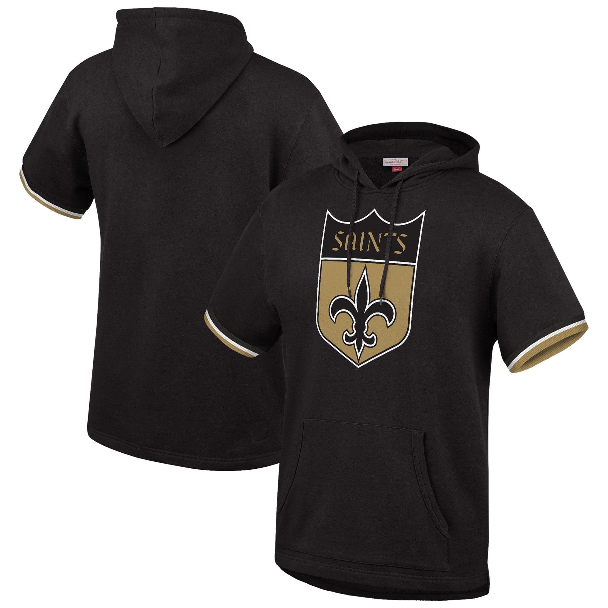 terry short sleeve hoodie