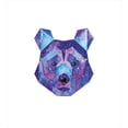 thumbnail image 3 of Ambesonne Bear Duvet Cover Sets, Cosmic Polygonal Portrait, 2-King, Blue Magenta, 3 of 3