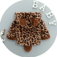 thumbnail image 5 of Otqutp Boys Girls Fall and Winter Leopard Print Shape Padded Jacket Winter Hooded Jacket Coat Windproof Cute Warm Outwear for 0-5 Years(Coffee,4-5 Years), 5 of 9