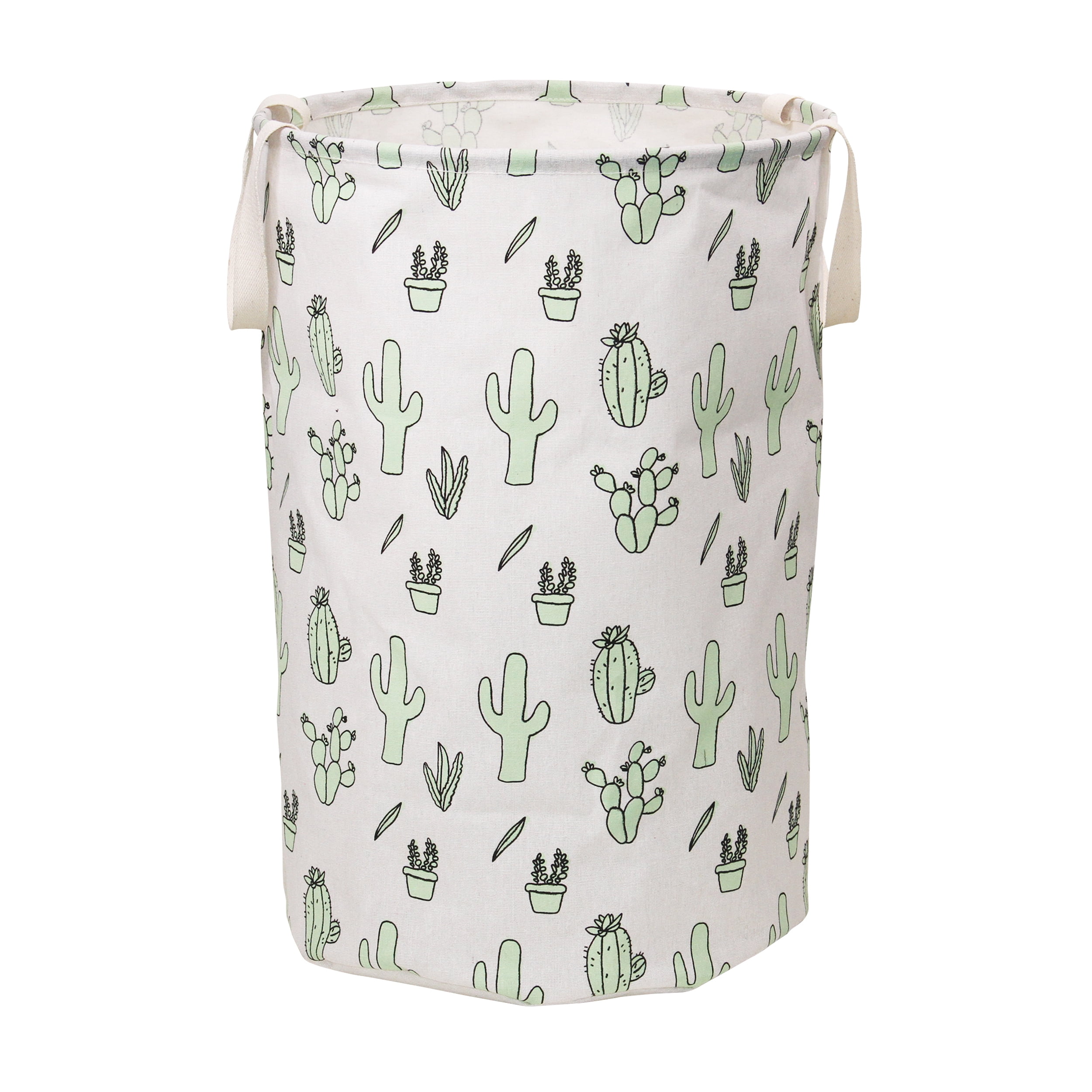 Mainstays Round Collapsible Succulent Canvas Hamper