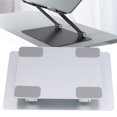 thumbnail image 3 of CHICIRIS Laptop Holder,Computer Riser Stand,Laptop Stand Collapsible Aluminium Alloy Computer Riser Stand Silver Notebook Support Cooling Holder for Laptop Within 18in, 3 of 8