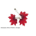 thumbnail image 3 of WLOELOEW Thanksgiving Red Maple Leaf Led String Lights Usb Powered 5 Meters 50 Lights Plastic Fall Harvest Decoration For Home And Party F, 3 of 9