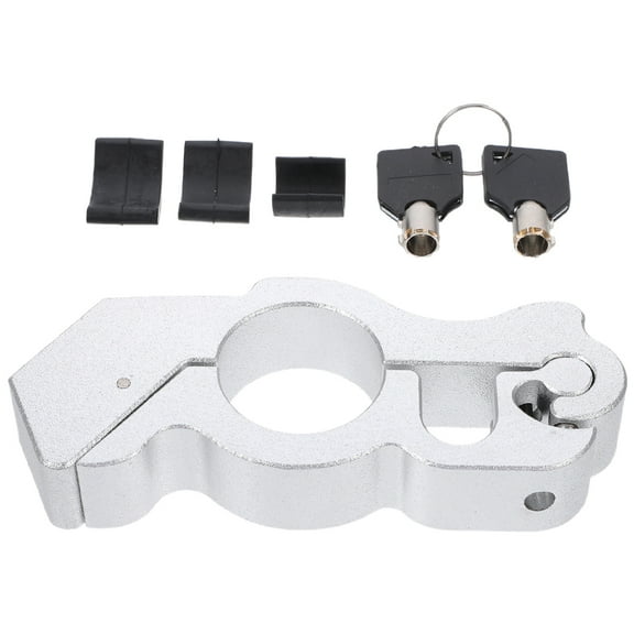 Motorcycle Handle Lock Electric Bike Locks Heavy Duty Anti Theft Silver