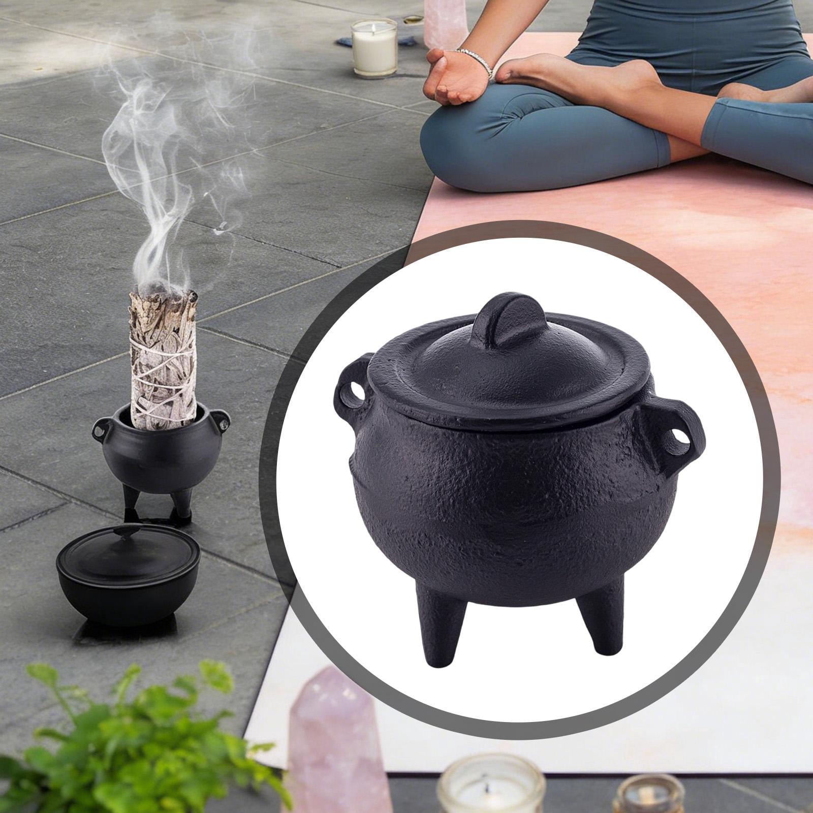 WLPZXP Cast Iron Incense Burner Aroma Burner Home Decoration Compact Gift Sturdy Meditation Incense Holder Halloween Decorative Bowl