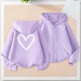 thumbnail image 1 of Sudadera deportiva informal con capucha y manga larga con estampado degradado para niños y niñas, de poliéster, 1 of 8