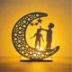 thumbnail image 2 of Wooden Crafts Ornament Lamp Middle East Festival Eid Decorative Lamp Moon LED Decorative Lamps, D, 2 of 5