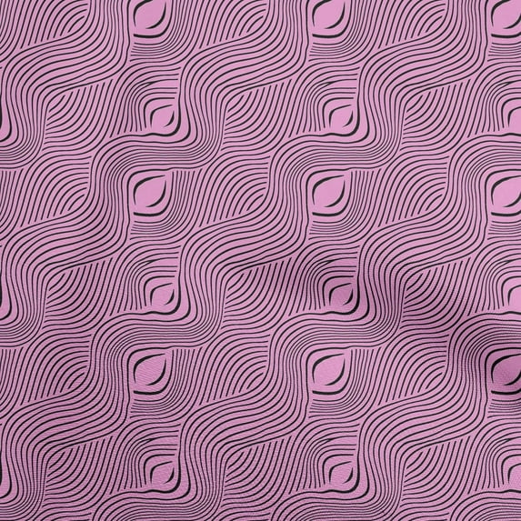 oneOone Cotton Poplin Twill Fuschia Pink Fabric Moire Fabric For Sewing Printed Craft Fabric By The Yard 56 Inch Wide