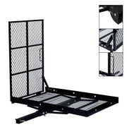KOJEM Hitch Cargo Carrier Rack Folding Ramp Hitch Mounted 500LBS Weight Capacity