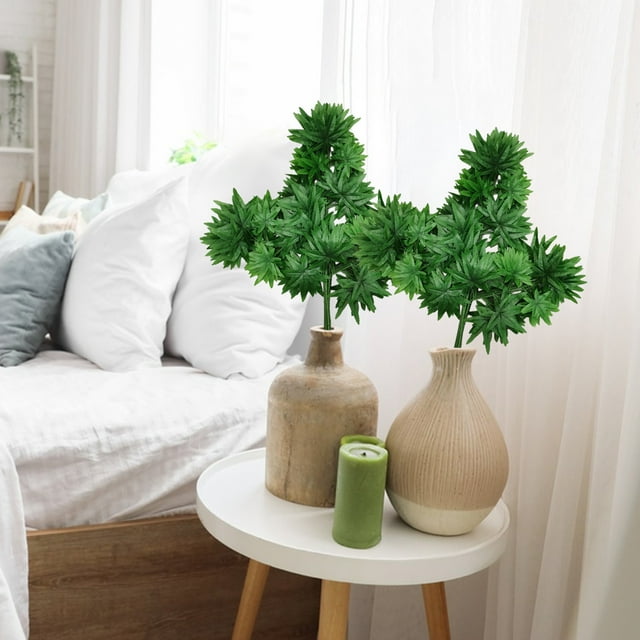 TaTaai Cadeau 12 Pcs Hautes Tiges de Feuilles d'Érable Rouges Artificielles pour Vase Fausses Branches de Feuilles d'Érable Feuilles d'Érable en Plastique Fausses Fleurs Plantes pour Décoration de Table de Maison Mariage Festival