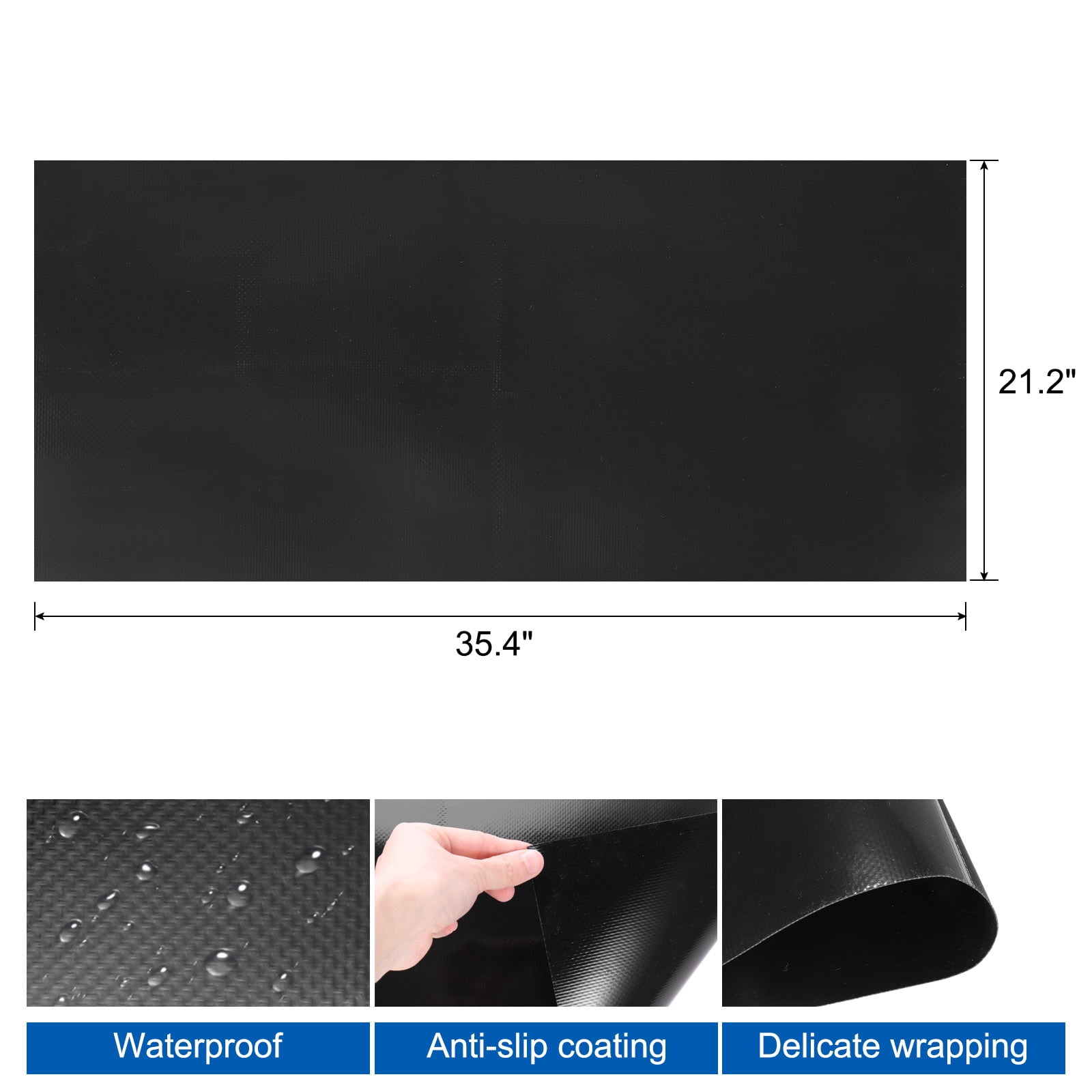 Large Induction Cooktop Protective Mat 21.2x35.4 Inches, Set of 1 Black, for Electric Stove Top