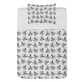 thumbnail image 1 of Octopus Microfiber Bedspread Set, Pattern with Typographic Monochrome Octopus Silhouettes with Hand Lettering, Soft Bedding Set with Pillow Shams & Comforter, 3 Sizes, Black and White, by Ambesonne, 1 of 1