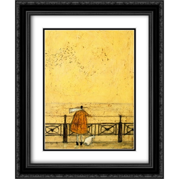 Watching the Starlings 2x Matted 20x24 Black Ornate Framed Art Print by Sam Toft