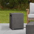 thumbnail image 2 of Real Flame Metal Propane Tank Cover, Conceals a 20 lb Tank and Doubles as a Side Table, Weathered Slate, 2 of 6