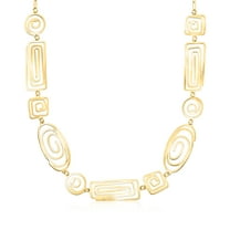 Ross-Simons Italian 18kt Gold Over Sterling Spiral Openwork Necklace, Women's, Adult